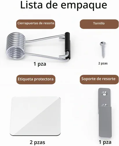Vista 8 de Cierrapuertas automático de resorte, cierrapuertas para el hogar, puerta mosquitera, hogar, sin necesidad de quitar las bisagras de puerta