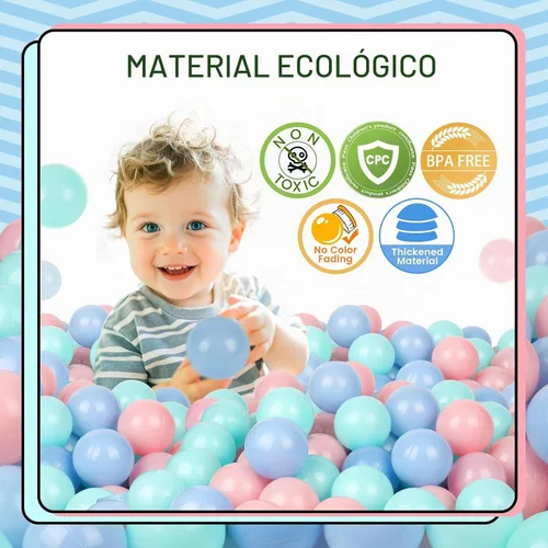 Vista 3 de TRENDBOX 100 piezas Bolas de Piscina de Bolas Macaron Bolas de Plástico para Piscina de Bolas Corralito de Juegos Bebés Niños Niñas Fiestas