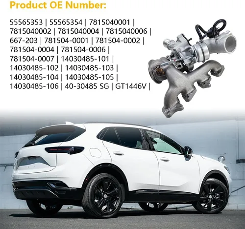 Vista 5 de Turbocompresor turbo con kit de juntas Compatible con Chevy Chevrolet Cruze 2011-2019, Sonic 2012-2020, Trax 2013-2021, Buick Encore 2013-2021