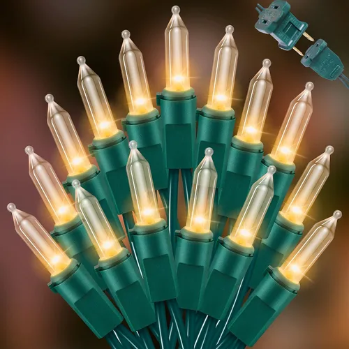Vista 10 de LAMPHOME 100 Mini Luces LED Cuenta Blanco Cálido - Luces de Cadena - 21.6 Pies Luces LED de Navidad, Mini Luces LED para Exteriores Hogar Fiestas