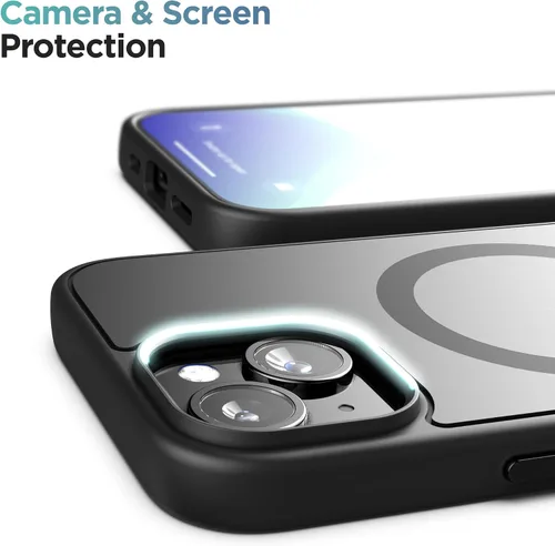 Vista 7 de ENCASED MAG - Juego de cartera, diseñado para iPhone 15 con tarjetero - Diseño magnético extraíble, negro mate (compatible con MagSafe)