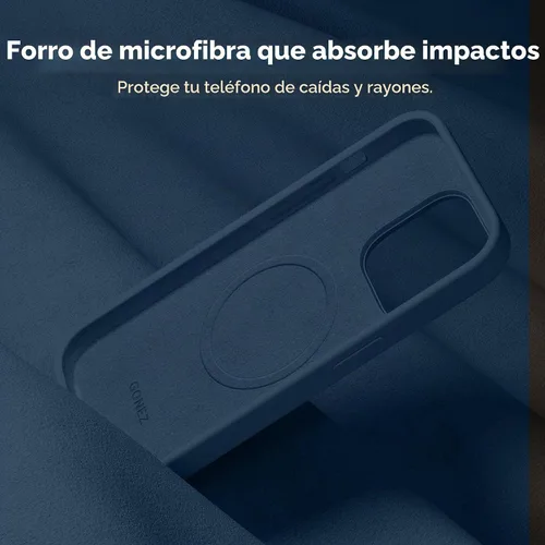 Vista 7 de GONEZ Funda de silicona para iPhone 14 Pro Max, compatible con MagSafe, con protector de pantalla + protector de lente de cámara, silicona líquida a