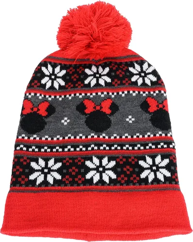 Vista 7 de Disney Adult Knit Beanie Hat and Texting Glove Set Mickey Minnie Mouse Print