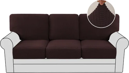 Vista 17 de H.VERSAILTEX Fundas elásticas para sillas de varias piezas, fundas para cojines ajustables para asiento y respaldo