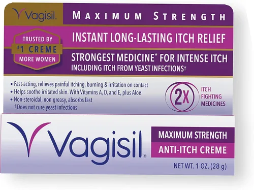 Vista 2 de Vagisil Crema femenina antipicazón de máxima resistencia con benzocaína para mujeres y lavado femenino para higiene de áreas íntimas, bloqueo