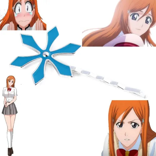 Vista 2 de Horquilla de anime Orihime Inoue Shun Shun Rikka para el cabello, regalos estéticos para niños, niñas, adolescentes, mujeres y fanáticos