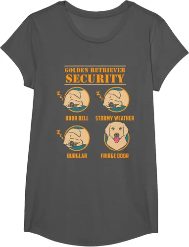 Vista 40 de Camisa Golden Retriever de seguridad Golden Retriever para perro divertido, Negro, S