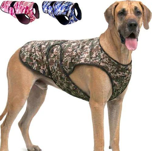 Vista 24 de Chaleco refrescante para perro, chaqueta de refrigeración de microfibra de 2 capas, azul, talla XS Longer cooling duration, balanced comfort, UV