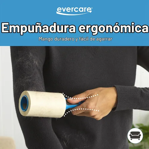 Vista 5 de Evercare Recambio de rodillo de pelusa Extreme Stick - 60 hojas