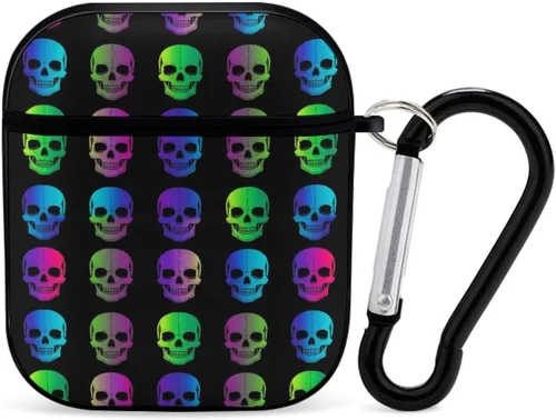 Vista 14 de Funda protectora de silicona compatible con AirPods 2 y 1 (camuflaje militar de camuflaje frío)