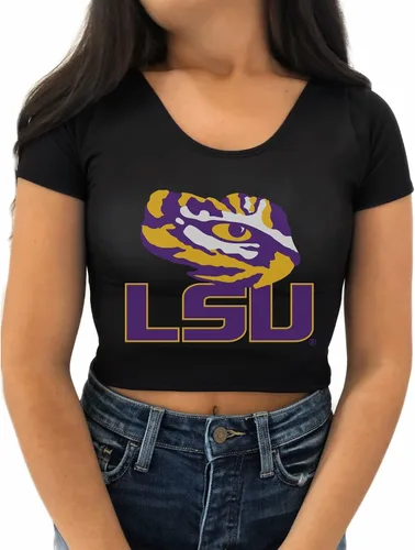 Vista 111 de Lojobands Camiseta corta ajustada para mujer, hecha en Estados Unidos, talla única