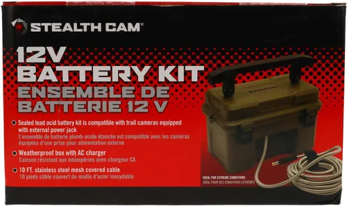 Vista 6 de Kit de Caja de Batería de 12V Stealth Cam - Caja de Carga de Batería Sellada Impermeable Compacta Portátil para Cámaras de Seguimiento de Caza