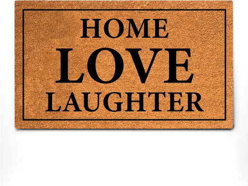 Vista 10 de PLUS Haven 17.5x30 Alfombra de Puerta "Home Sweet Home" con Respaldo Resistente - Alfombra de Coco Coir para Usos en Interiores o Exteriores