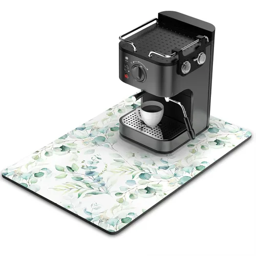 Vista 33 de Rnivvi Tapete de secado de platos para encimera de cocina, 16 x 18 pulgadas, bonita almohadilla de secado absorbente resistente al calor con goma