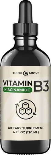 Vista 6 de Think Above Vitamina B3 Niacinamida Líquido – Forma de Niacina B3 – Prácticas gotas de Niacinamida de Vitamina B3 para Mujeres y Hombres – Fácil