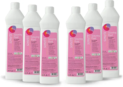 Vista 6 de Sonett Líquido orgánico biodegradable suave para fregar 17 fl oz / 0.5 L Para limpiar suavemente acero inoxidable, esmalte, plástico, cerámica