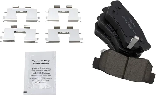 Vista 5 de TRQ Kit de pastillas de freno delanteras y traseras y rotores Kit de productos químicos de freno Pastillas de freno Rotor de freno de cerámica