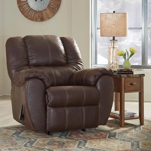 Vista 2 de Signature Design by Ashley McGann Brown Rocker - Silla reclinable, nogal