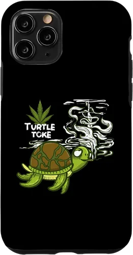 Vista 10 de iPhone 15 Fumar High Turtle Funny Weed 420 Marihuana Joint Stoner Case