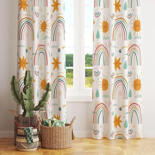 Vista 27 de Cortinas espaciales para ventana gamer con controlador de juego neón y diseño de planeta, cortinas decorativas para dormitorio, sala de juegos, sala