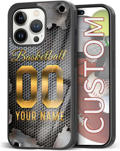Vista 13 de Fundas de teléfono con nombre personalizado, diseño retro de metal texturizado con fondo personalizado para Samsung Galaxy A03 A13 A14 A17 A51 A52