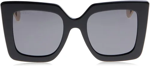 Vista 2 de Gucci GG0435S Brillante Sólido NegroGris Sólido Talla única Negrogrisdorado
