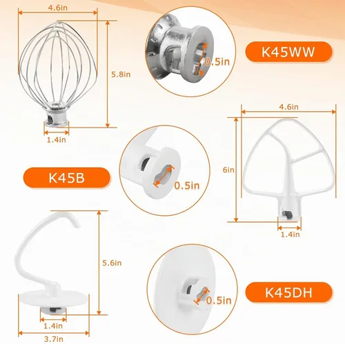 Vista 9 de KitchenAid - Juego de 3 accesorios para batidora de pie inclinable