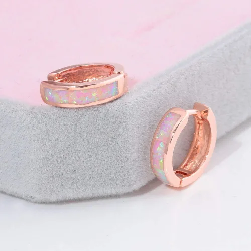 Vista 48 de CiNily Aretes Huggie de ópalo con bisagras, chapados en oro, hipoalergénicos, pequeños aretes de aro para mujeres, adolescentes, niñas, hombres