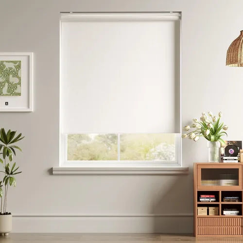 Vista 25 de Persianas enrollables opacas sin cordón para oscurecer la habitación, con sistema de resorte, protección UV, persianas de puerta, para hogar y Negro