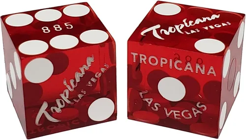 Vista 46 de Par de dados de casino en serie a juego - Auténticos dados de dados de Las Vegas 0.748 in, juegos de mesa y coleccionables - Aliante rojo pulido