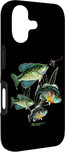 Vista 3 de Crappie Bluegill Fishing Phone Covers Black Fly Case for iPhone 17