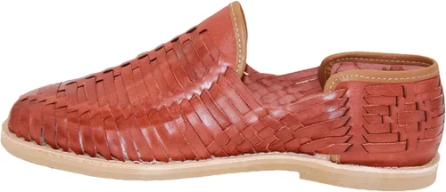 Vista 3 de Sandalias Huarache mexicanas auténticas de cuero para hombre con puntera cerrada