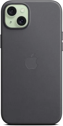 Vista 4 de Apple iPhone 15 Plus Funda FineWoven con MagSafe: Funda ligera para teléfono, compatible con carga inalámbrica, acabado suave tipo ante; Negro Rosa