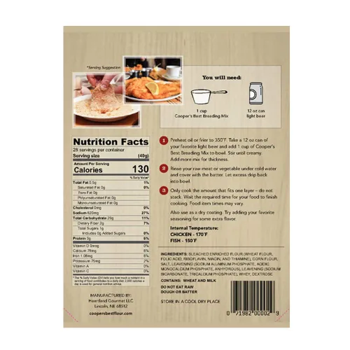 Vista 2 de Cooper's Best Breading Mix Empanado multiusos para carne, mariscos o verduras Bolsa de 2.5 libras Paquete de 2 CB1015 All Purpose Breading
