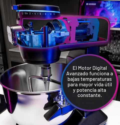 Vista 4 de GE Profile - Batidora inteligente de pie con cuenco de 7 cuartos de galón, escala incorporada, sentido automático Motor de CC sin escobillas