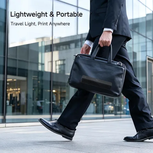 Vista 7 de HPRT MT610 Inkless Portable Thermal Printerr for Travel, Supports Thermal Paper & Labels, Multi-User Bluetooth, Compatible with iOS/Android/Laptop