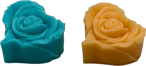Vista 4 de Monqui - Juego de 2 moldes de silicona para velas de regalo de boda y San Valentín, moldes de chocolate, moldes de jabón, moldes para manualidades