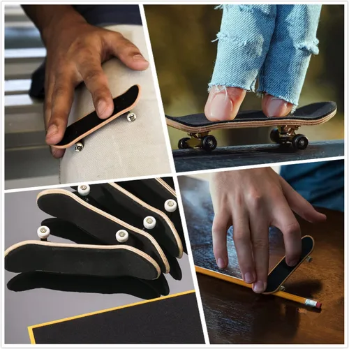 Vista 6 de WINDIR 12 piezas de cinta de agarre de espuma para diapasones, 1.496 in x 4.331 in Pro negro madera MiNi Skateboards (12 unidades)