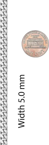 Vista 8 de LIFETIME JEWELRY Miami - Cadena de eslabones cubanos de corte cuadrado, chapado en oro de 24 quilates (0.197 in y 0.374 in)