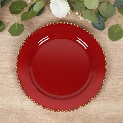 Vista 55 de Efavormart - Paquete de 10 platos de postre de plástico transparente rubor con borde de cuentas, platos redondos desechables para ensalada, 8