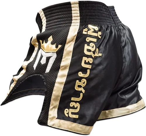 Vista 3 de Meister Pantalones cortos ELITE Muay Thai - Cintura totalmente elástica con malla