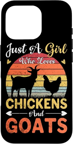 Vista 20 de Funda de regalo vintage con texto en inglés «Just A Girl Who Loves Chickens and Goats Farmer» para iPhone 17
