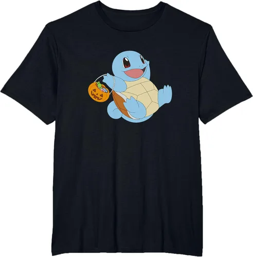 Vista 27 de Pokémon Halloween Squirtle With His Trick or Treat Basket Camiseta, Negro