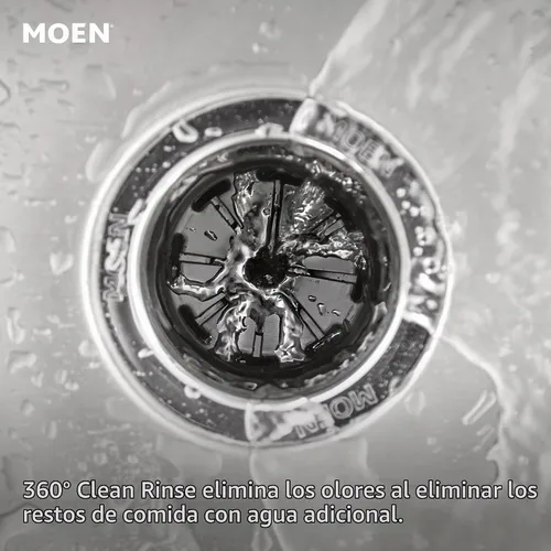Vista 6 de Moen Prep Series PRO GXP50C - Triturador de basura compacto de alimentación continua para fregadero de cocina con cable de alimentación