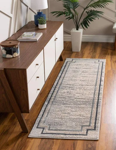 Vista 28 de Unique Loom Oasis Collection - Alfombra de área - Fuente (2 pies x 3 pies, rectangular, gris/marfil)