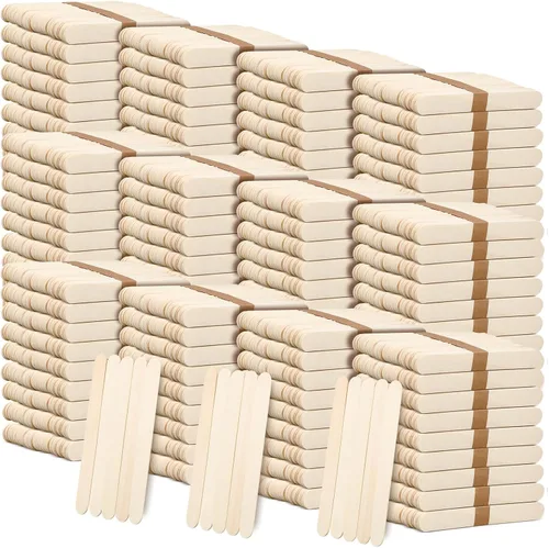 Vista 6 de Sintuff 2500 palitos de madera de 6 pulgadas para manualidades, espátulas aplicadoras de cera de madera a granel, palitos multiusos para eliminación