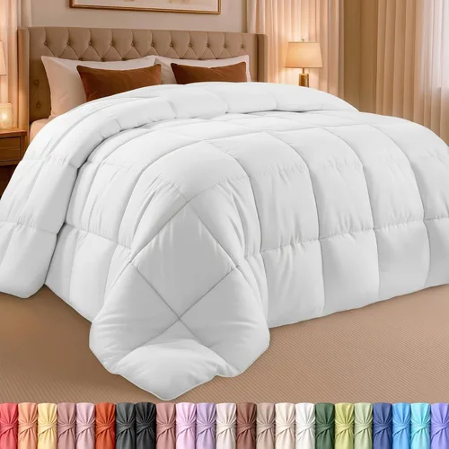 Vista 39 de Utopia Bedding - Juego de edredones de plumón con inserción de edredón acolchado con esquinas y pestañas, edredones alternativos cosidos en caja
