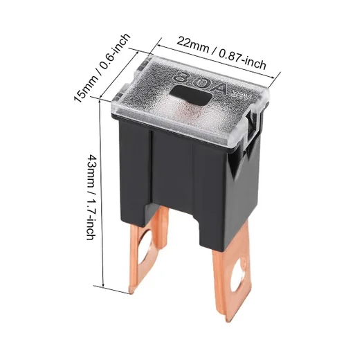 Vista 2 de uxcell Tridge Fusible 32V 80A Macho Terminal Blade J Caja de Caso para Camión