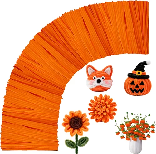 Vista 10 de Limpiadores de tubos negros para manualidades, 200 unidades de varillas de chenilla, suministros para manualidades, manualidades de Halloween