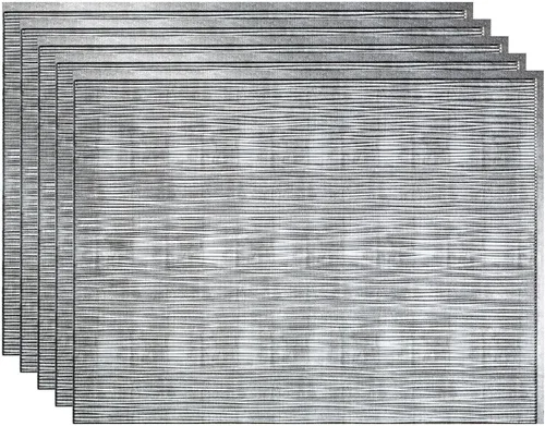 Vista 18 de FASÄDE Ripple - Panel decorativo de vinilo decorativo para salpicaduras de 18 x 24 pulgadas en plata argente (paquete de 5)